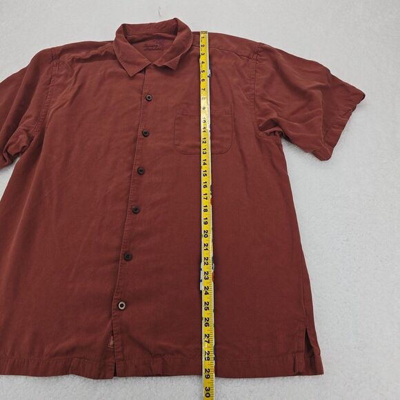 Tommy Bahama Classic 100% Silk Mens Shirt Short Sleeve Size Large Red‎ Color - Picture 16 of 16